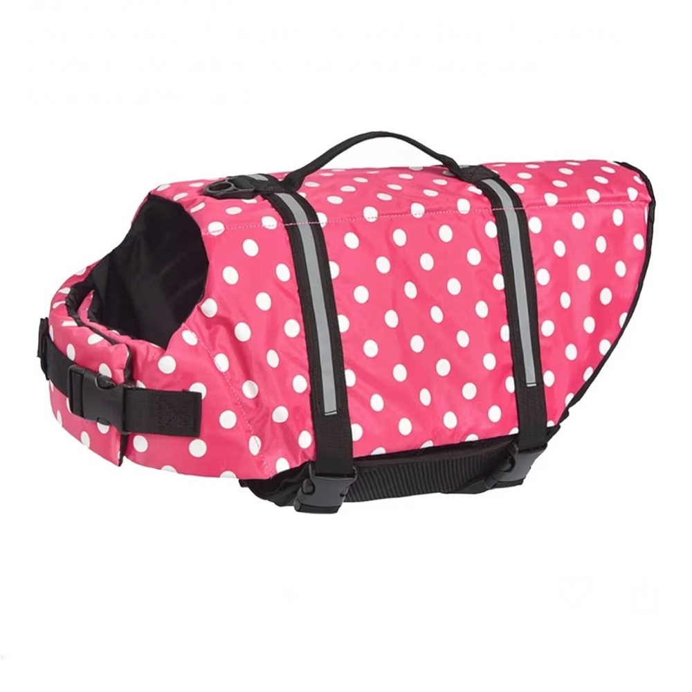 Pink Polka Dot Dog Life Jacket